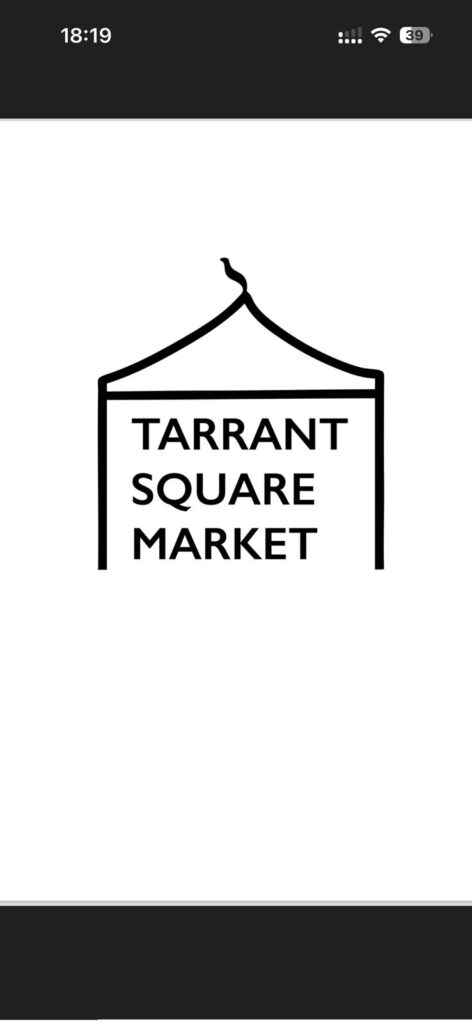 Where to Find Us tarrant square market logo